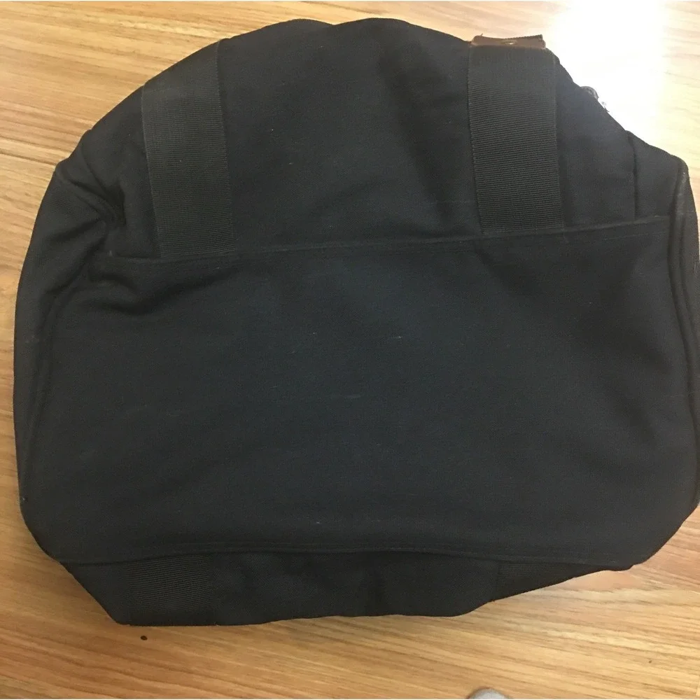 Eddie Bauer Canvas Duffle Bag Black Small Carry On Luggage  Good zippers
